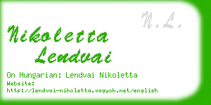 nikoletta lendvai business card